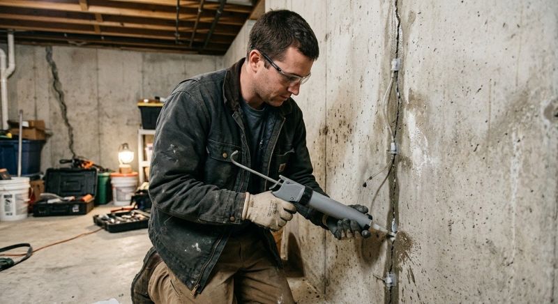 Basement Crack Repair in Fullerton, CA