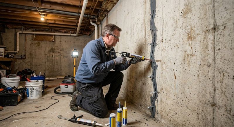 Basement Crack Repair in Fullerton, CA