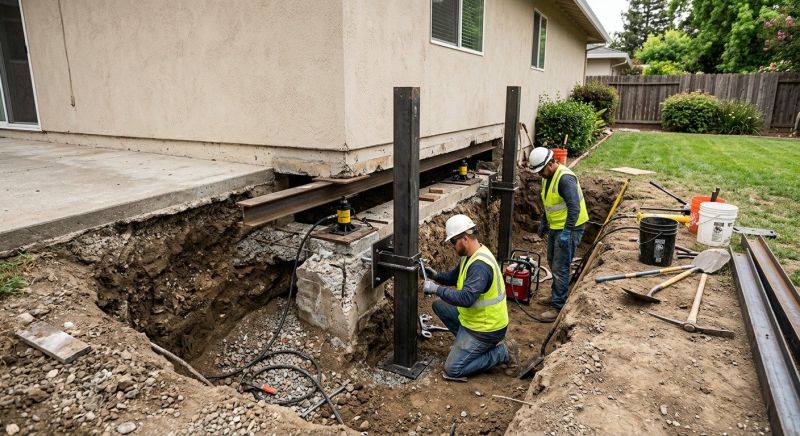Foundation Pier Repair in Fullerton, CA