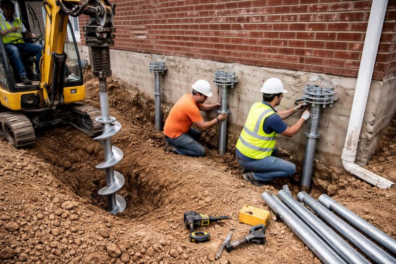 Helical Piers Installation in Fullerton, CA