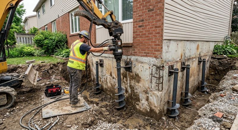 Helical Pile Installation in Fullerton, CA