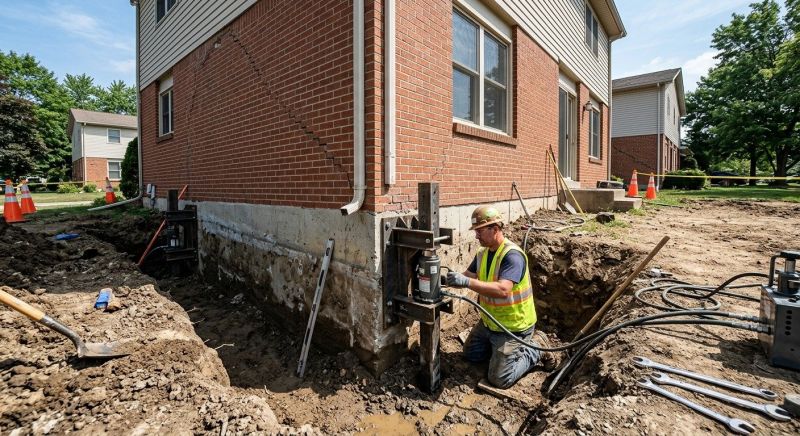 Sinking Foundation Repair in Fullerton, CA
